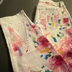 NWOT painted jeans
